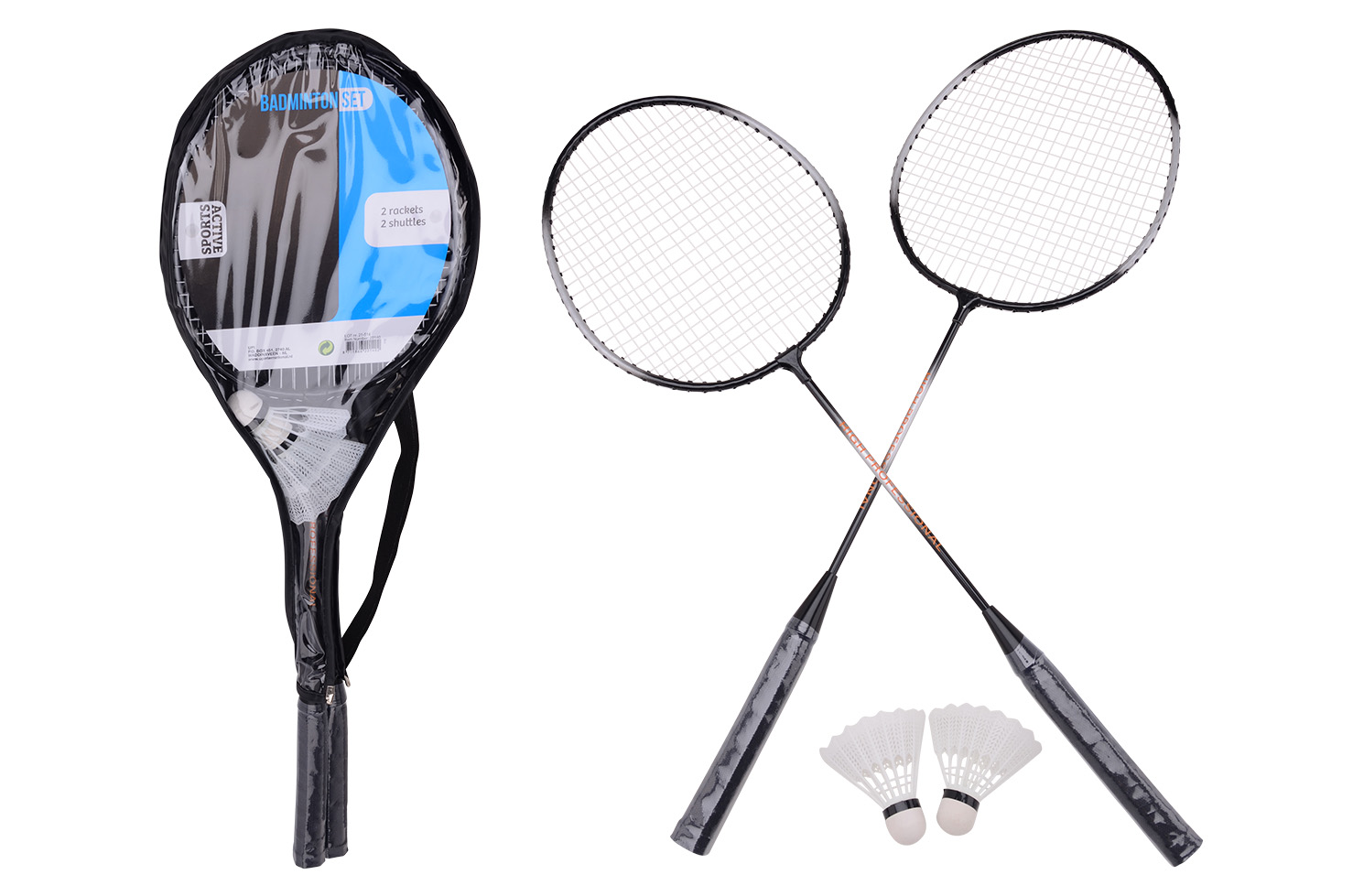 Sports Active badminton set with shuttles