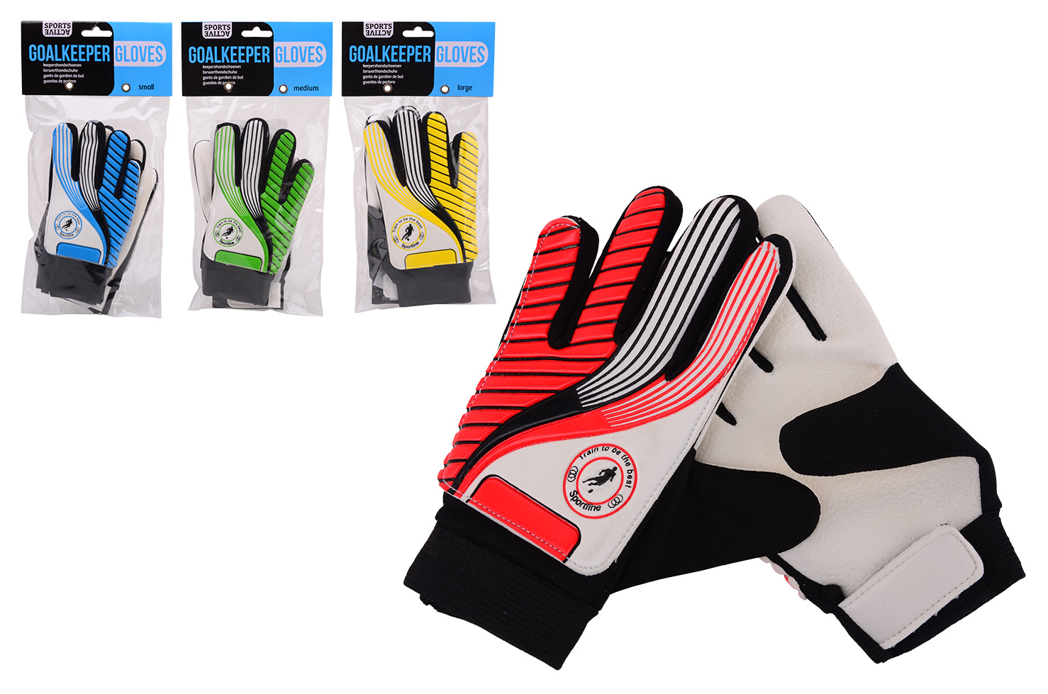 Sports Active goalkeeper gloves, 3 assorted, 4 colors
