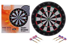 Sports Active Dartbord, 45x2 cm met 6 darts in doos