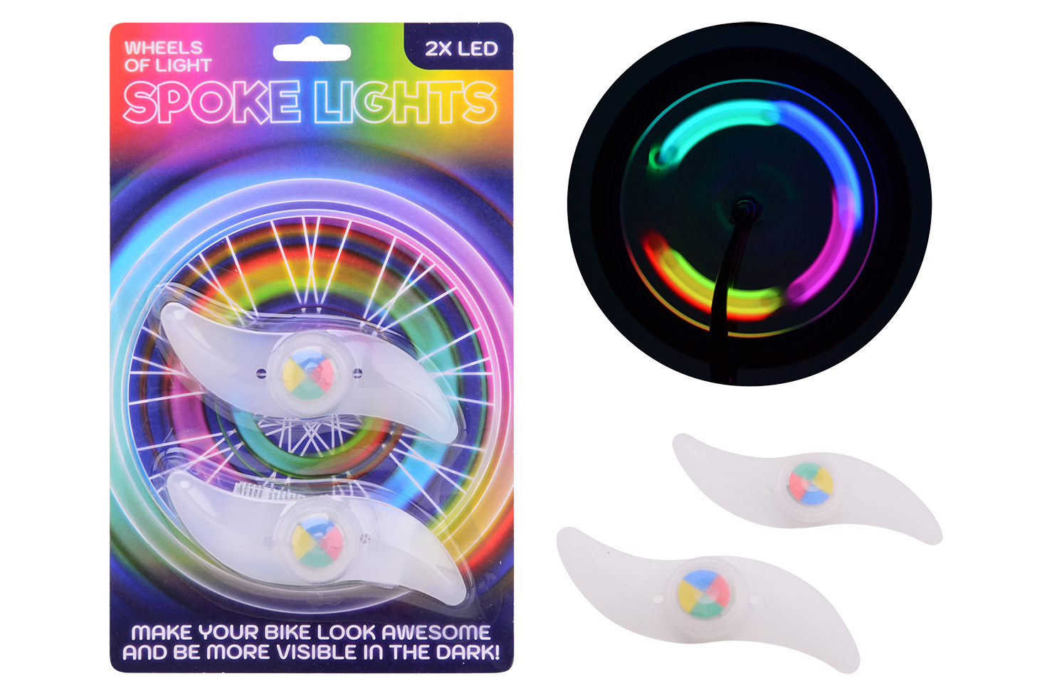 Speichen-Beleuchtung, 2 stück auf Karte