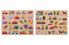 Holzpuzzel ± 45x35 cm 2-fach sortiert