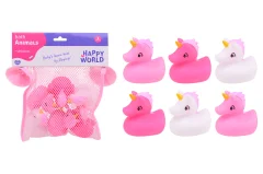Happy World unicorn bath toys, 6 pieces