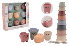 Happy World bio plastic stack of buckets and cups in box