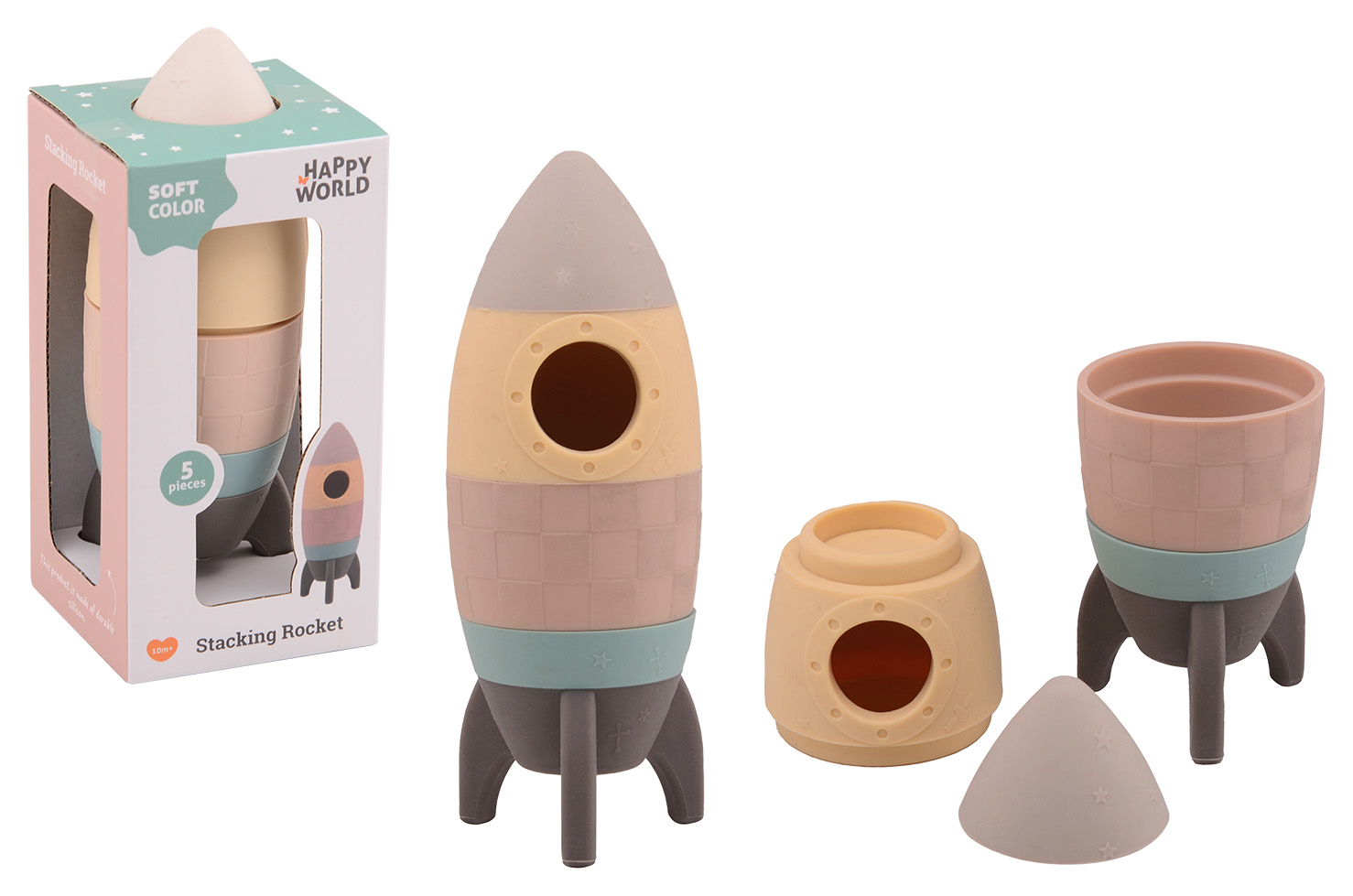 Happy World silicone rocket, 5 pieces