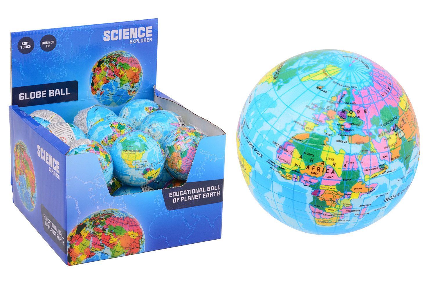 Science Explorer Globe ball soft in display dia. 70mm