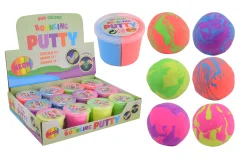 Bouncing duo putty neon colors in display