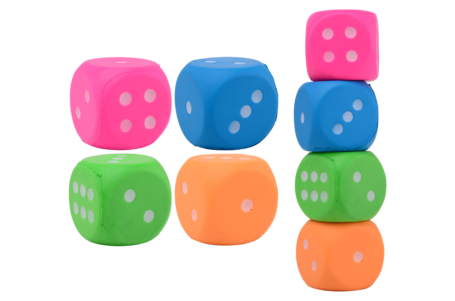 De dés EVA Medium 7.5cm, 4 assortis