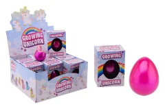 Ei met groeiende Eenhoorn in doos, 4 assorti