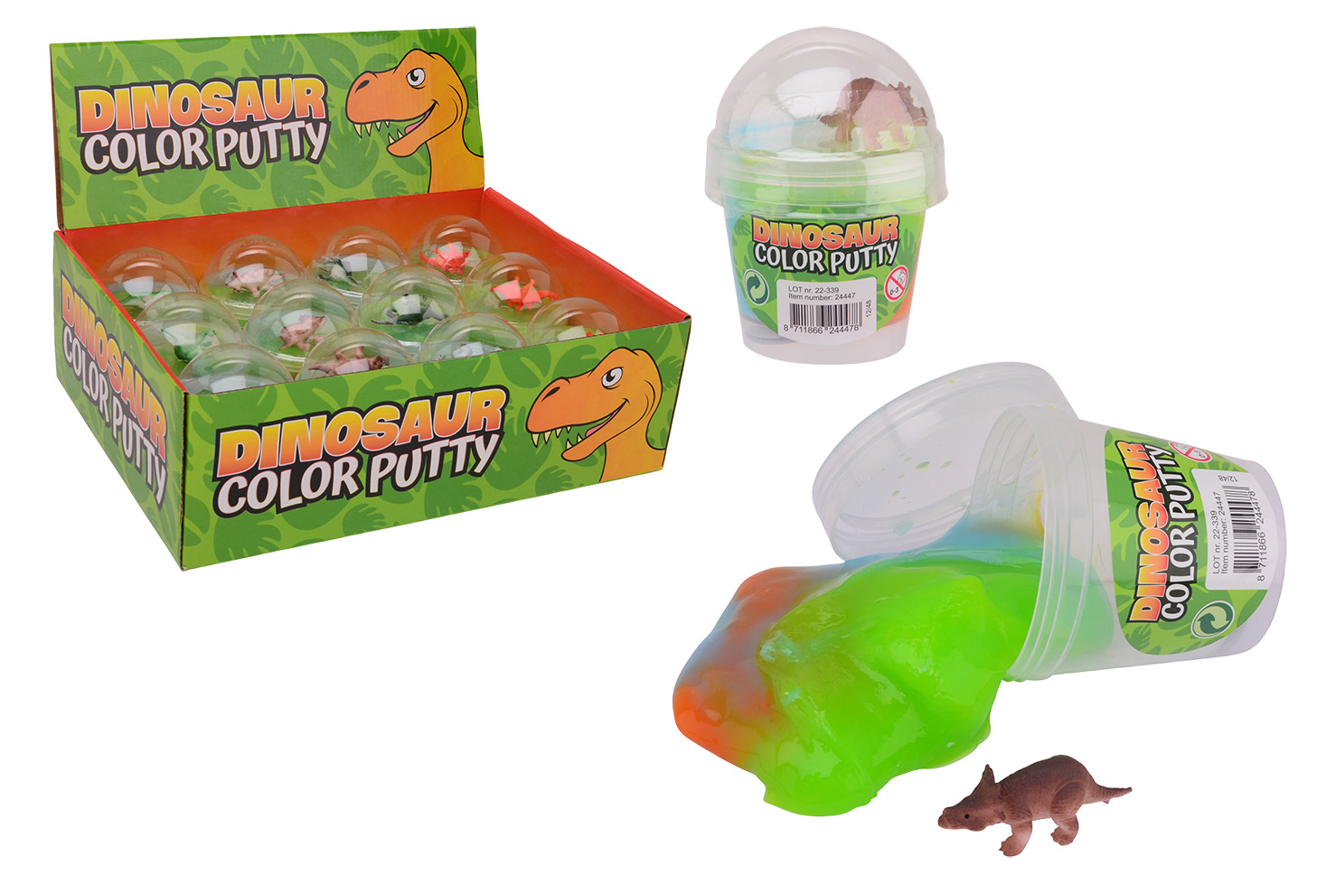 Dino with putty in display