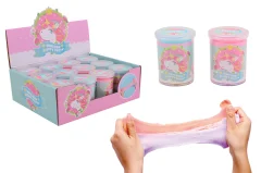 Fluffy eenhoorn putty in display