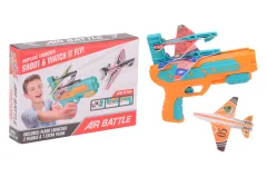 Airplane blaster launcher in box with 3 airplanes