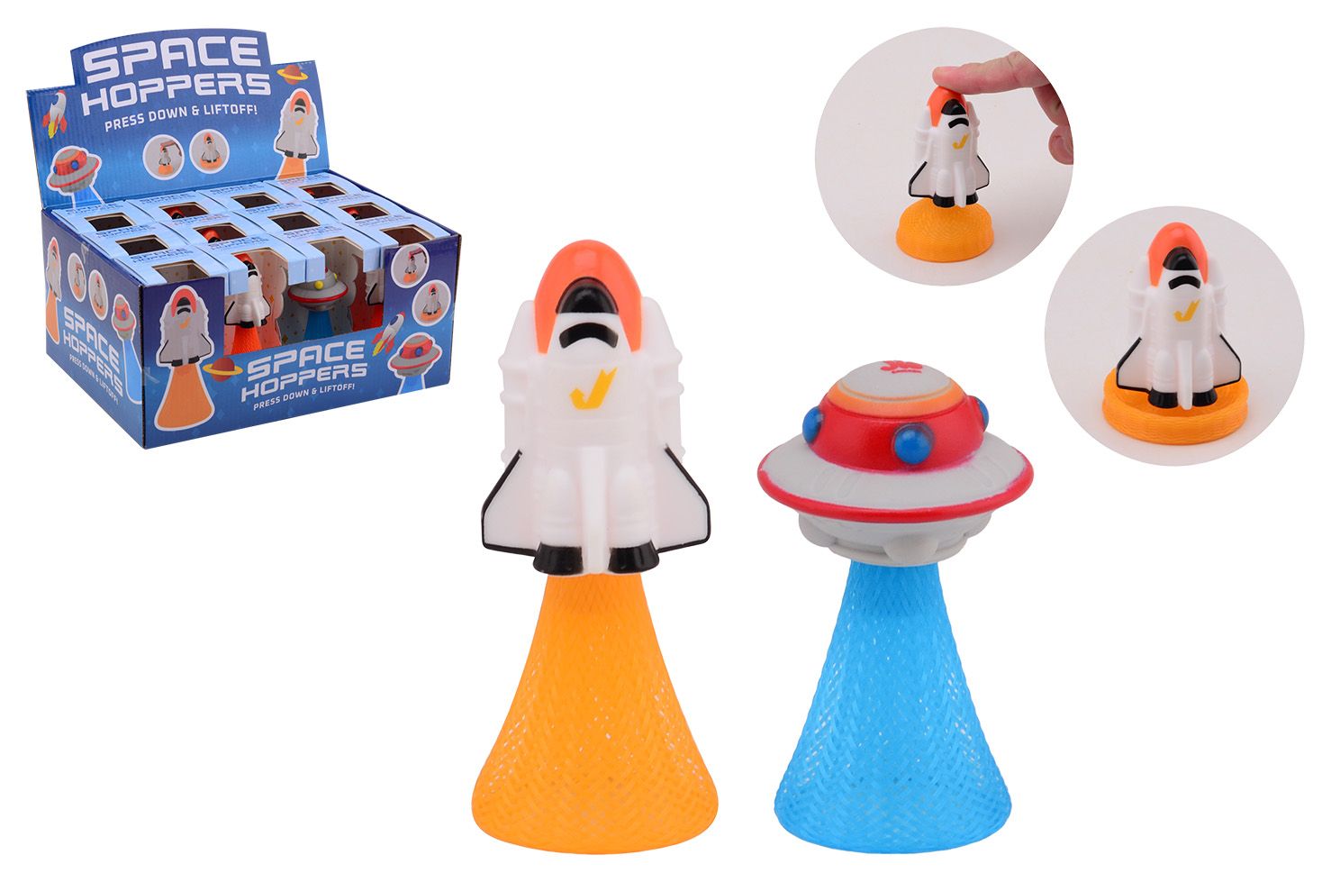 Space hoppers in display, 2 assortment