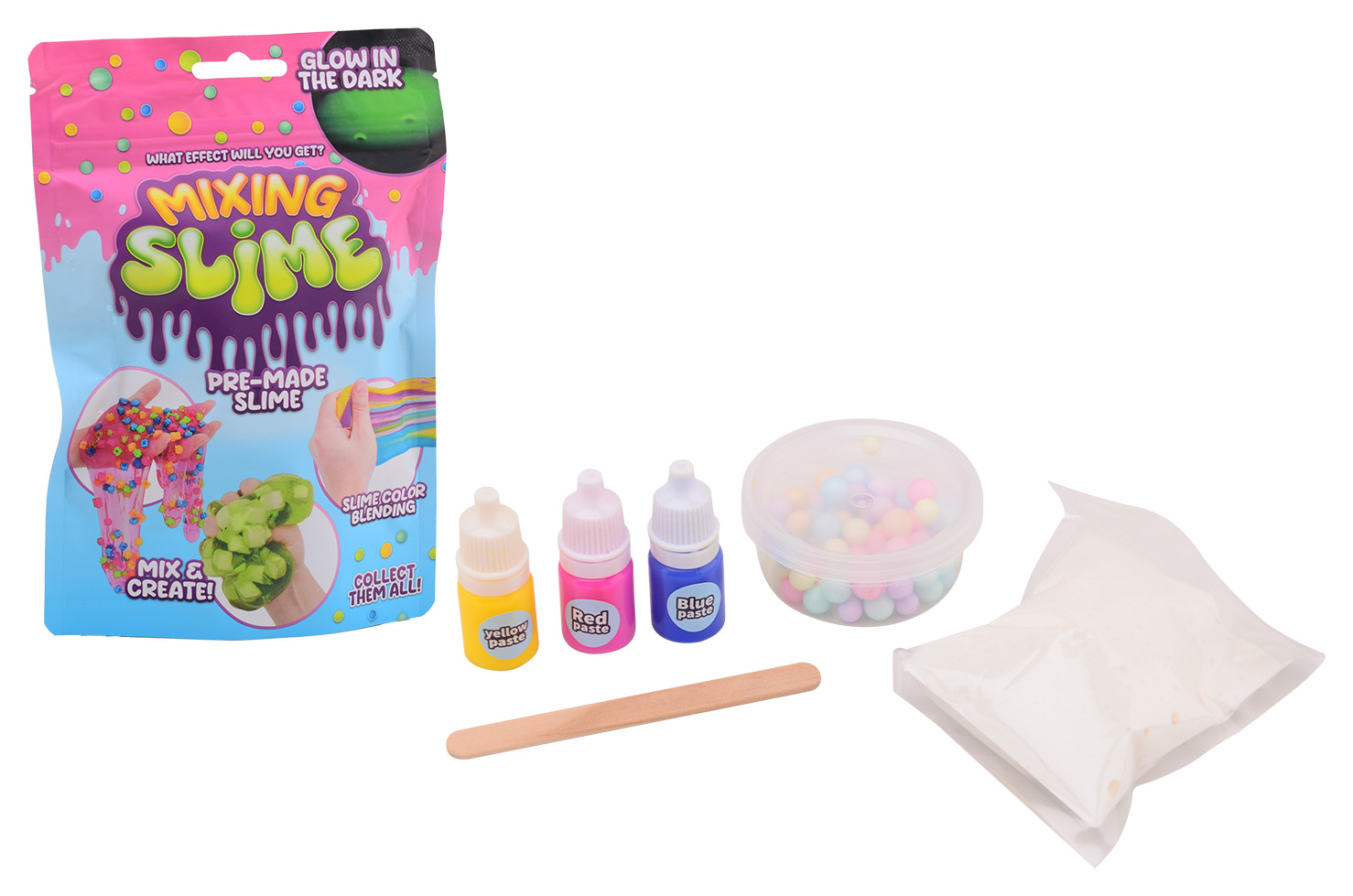 Mix your own slime surprise in foil bag, 12 assortment