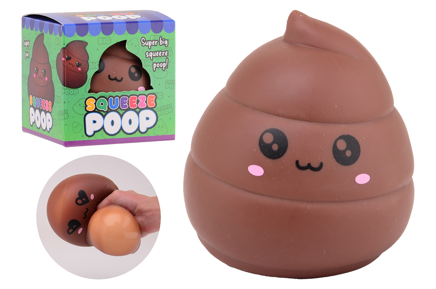 Jumbo squeeze poop in open box