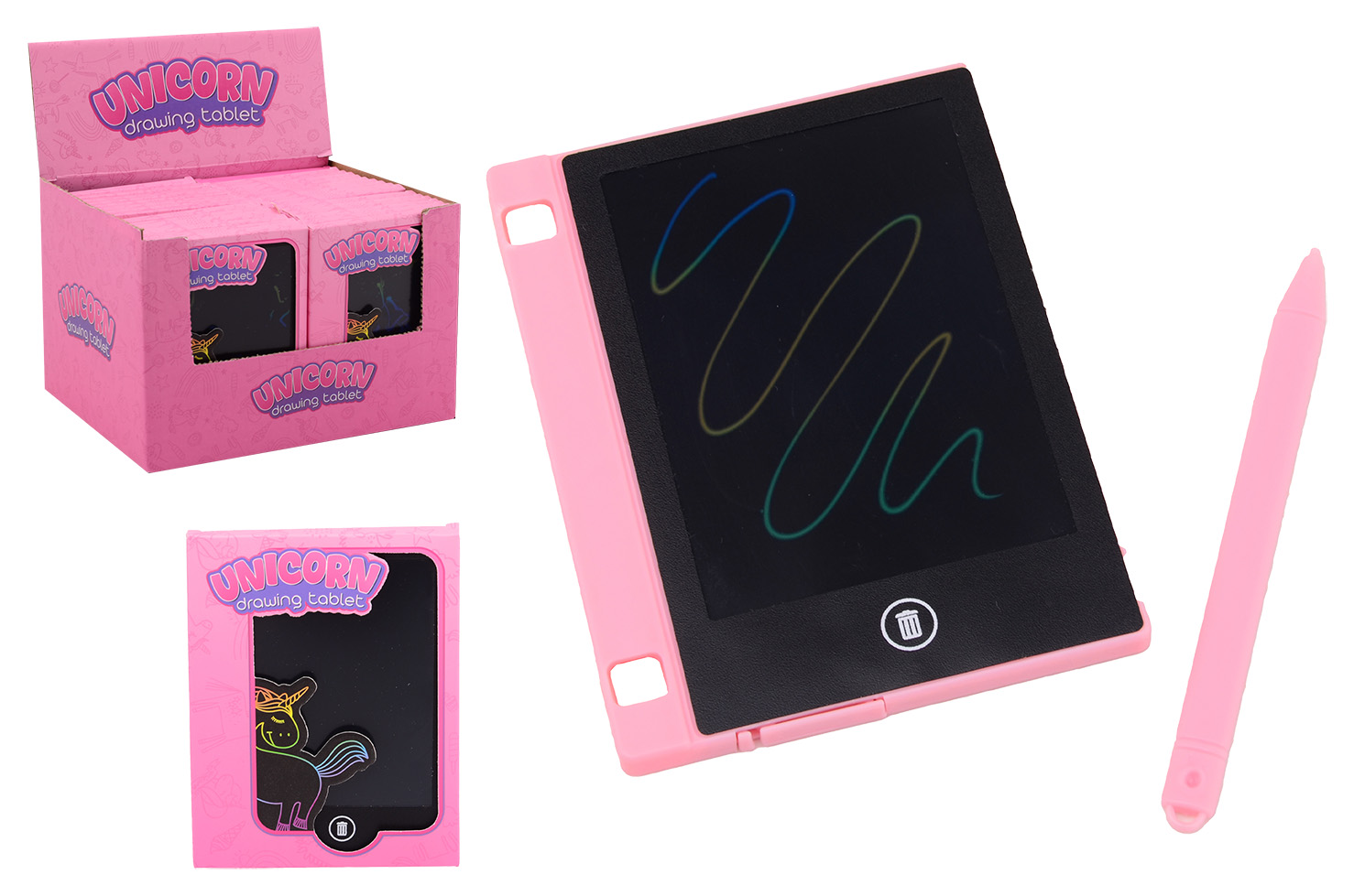 Rainbow unicorn drawing tablet, pocket edition