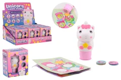 Unicorn sticker stamper, 100 stickers, in display