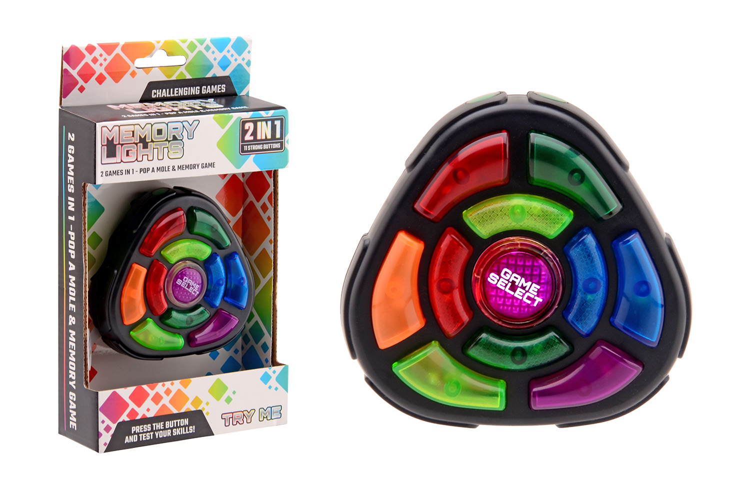 Memory 2 in 1 light show, 11 buttons