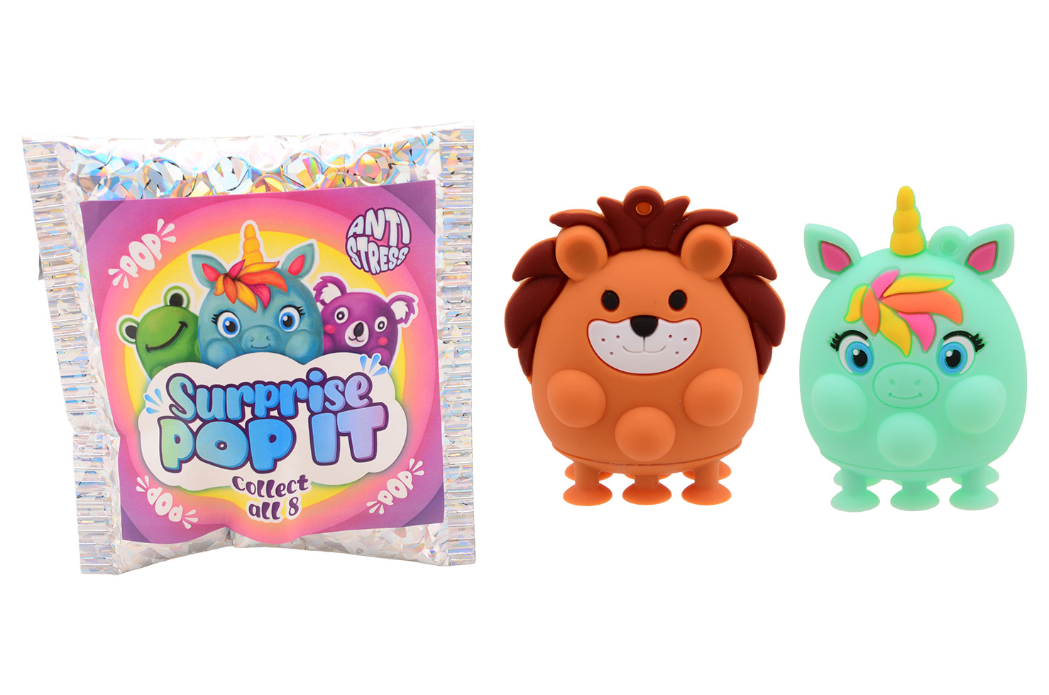 Pop surprise in bubble bag, 8 assorted