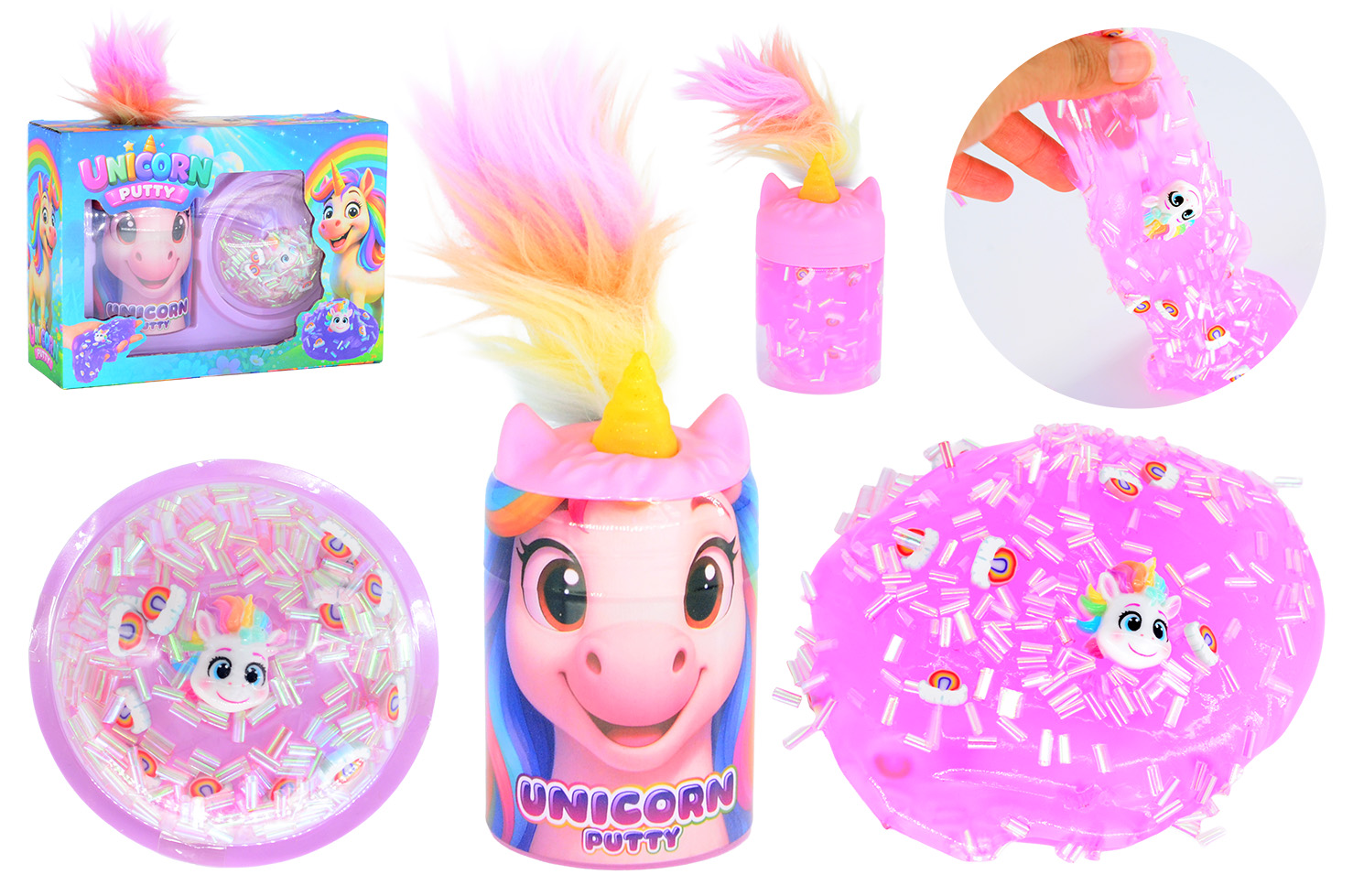 Unicorn putty with accessories in box