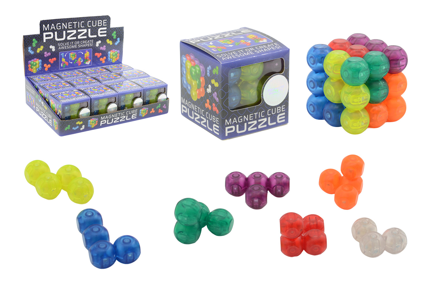 Magnetic magic cube in display