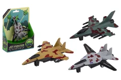 Die-cast jet fighter with camo on card, 3 assorted