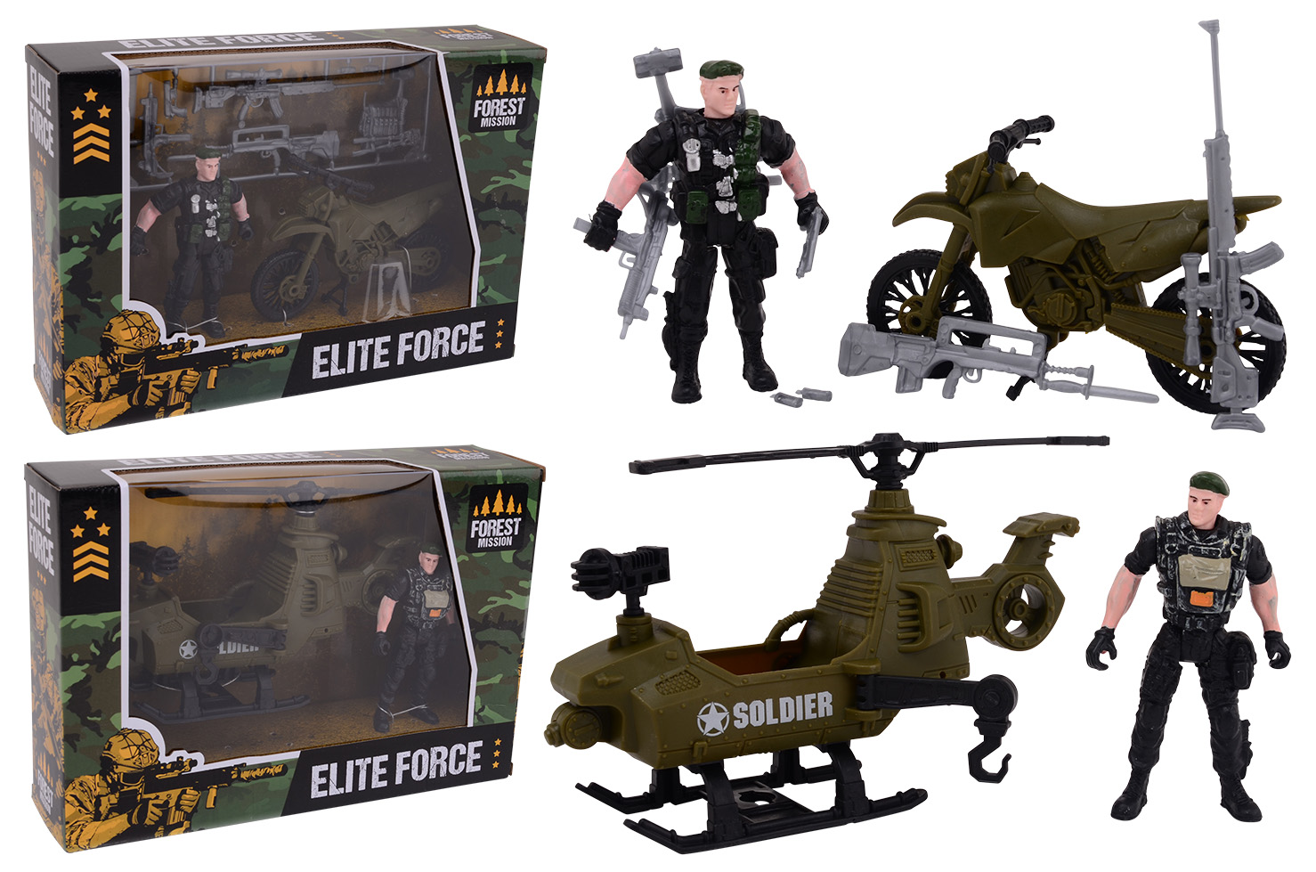 Combat Force playset in 25 cm box, 2 assorted