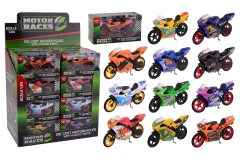 Super Bike motorcycle set 1:24 in display, 6 assorted