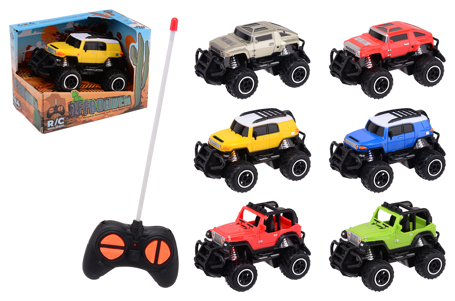 RC cars scale 1:43 6 assorted