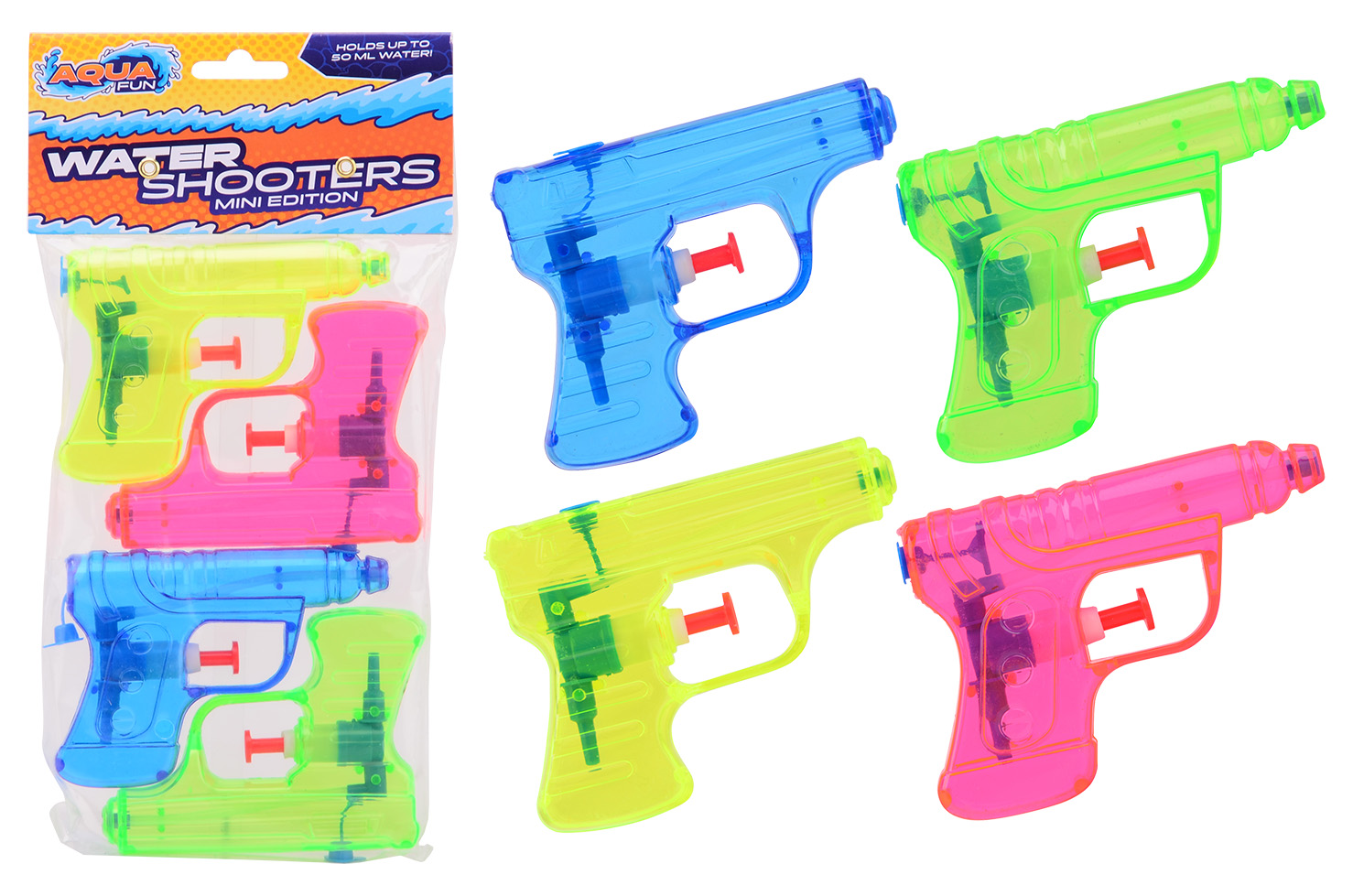 Aqua Fun watershooter 4-pack shooter ± 11cm