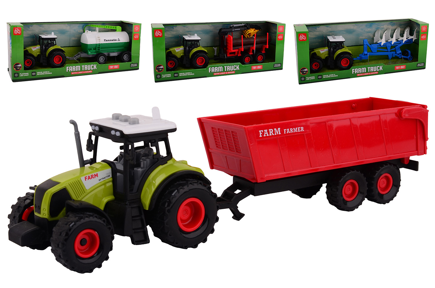 Junior Farming tractor playset with firction, licht and soun