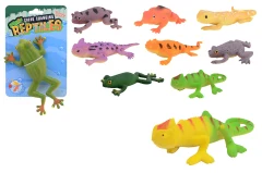 Color changing reptiles +- 12 cm on card, 8 assorted