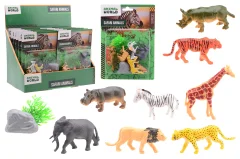 Animal World - Wilde dieren speelset 10-delig op kaart, in d