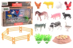 Animal World - Coffret de jeu animaux de la ferme 19 pièces