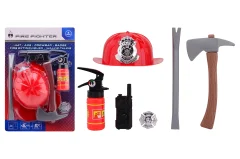 Brandweer speelset op kaart, 6 delig