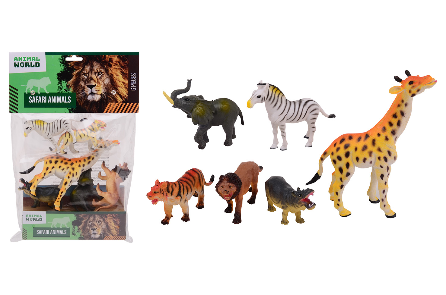 Animal World wild animals 6 in bag