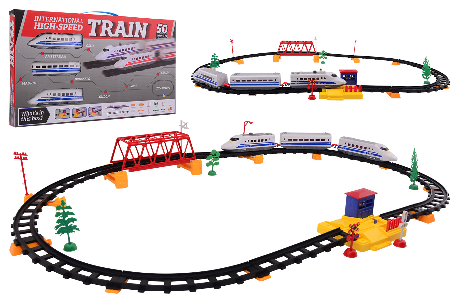 High speed trainset 2 assorted in box 50pcs