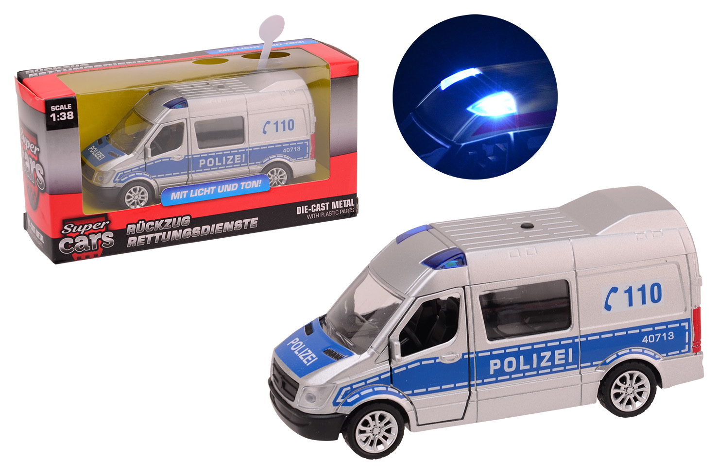 Super Cars Police van with light and sound GERMAN VERSION 1: