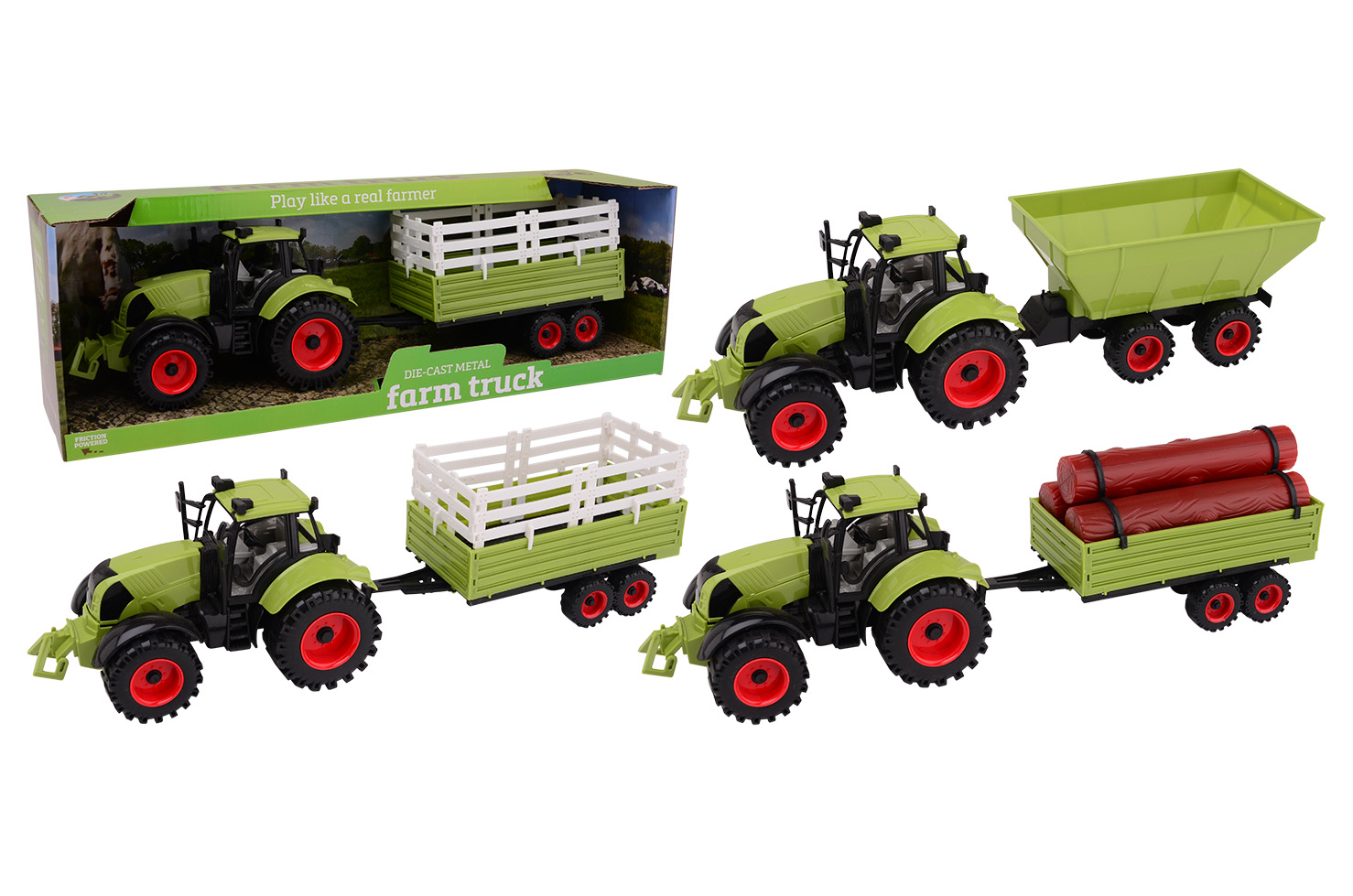 Junior Farming tractor playset big 3 assorted