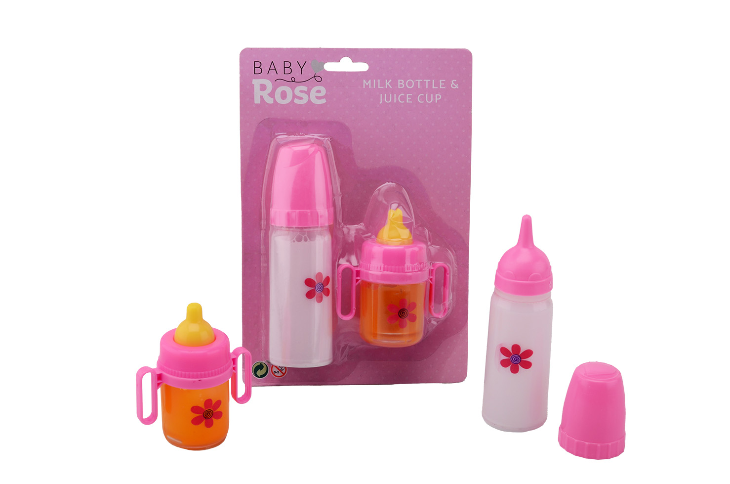 Baby Rose zuigflessen 2 stuks op kaart
