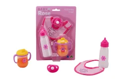 Baby Rose Essenszeit Puppe Spielset, 4 stück