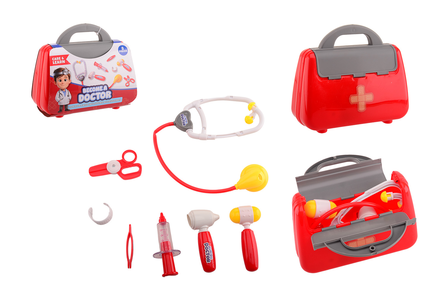 Doctor case with accessories 8 pieces