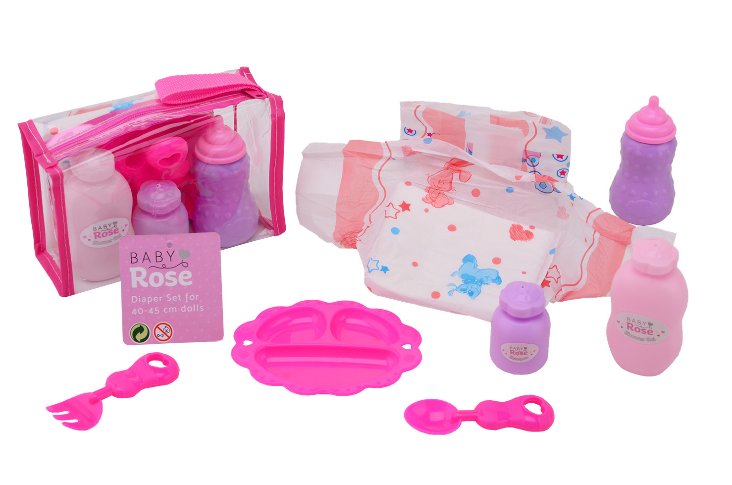 Baby Rose Care set in carrybag