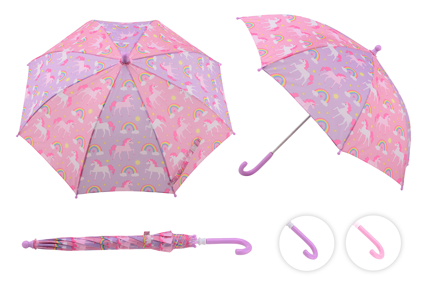 Girls Umbrella unicorn and rainbow