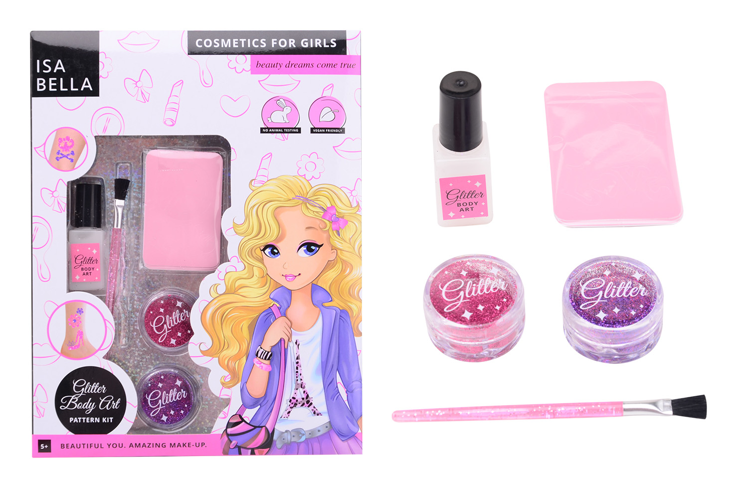 Isabella body art glitters with patterns in box