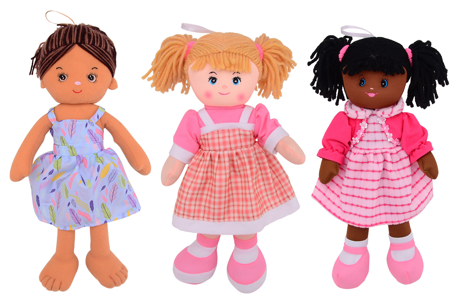 Baby Rose 40cm soft doll girl 3 assorted