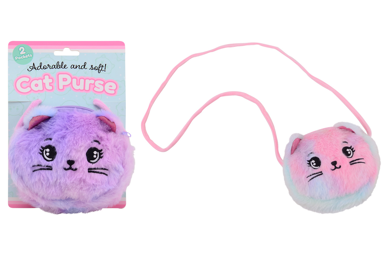 Cute plush bag, 3 assorted