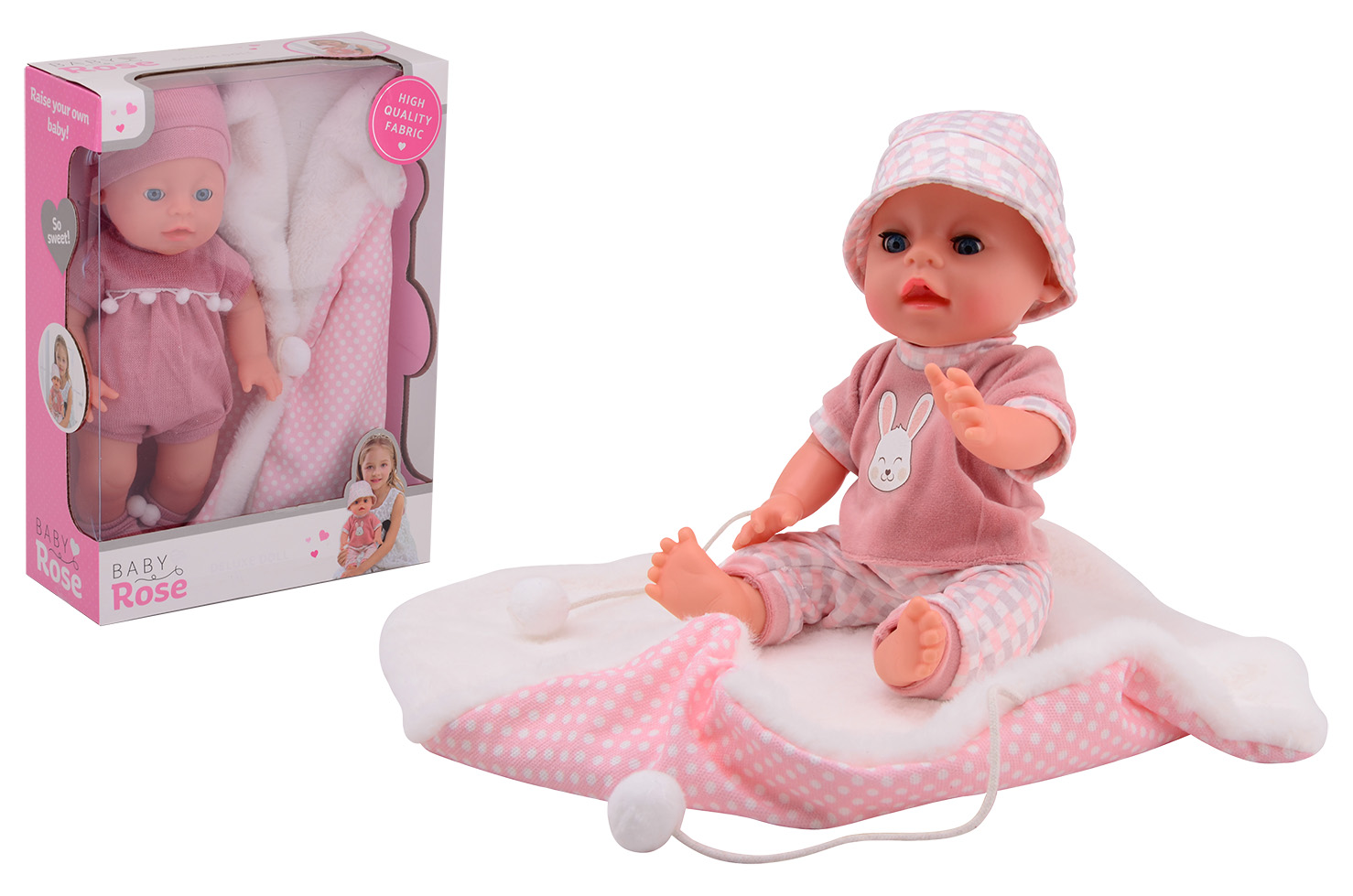 Baby Rose doll deluxe 35 cm, 2 assorted