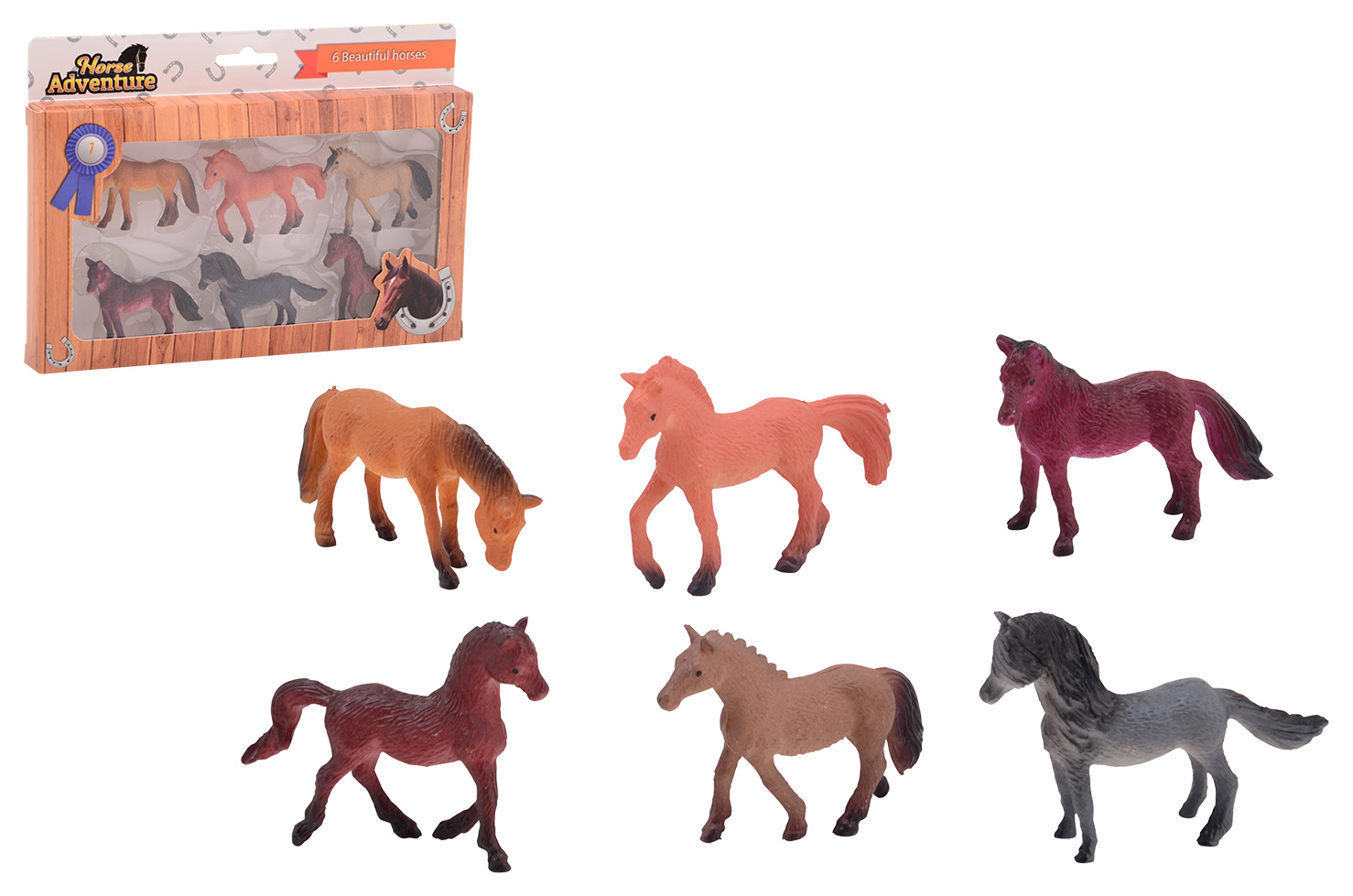 Pferde 6 Stück im Karton, 2 sortiert