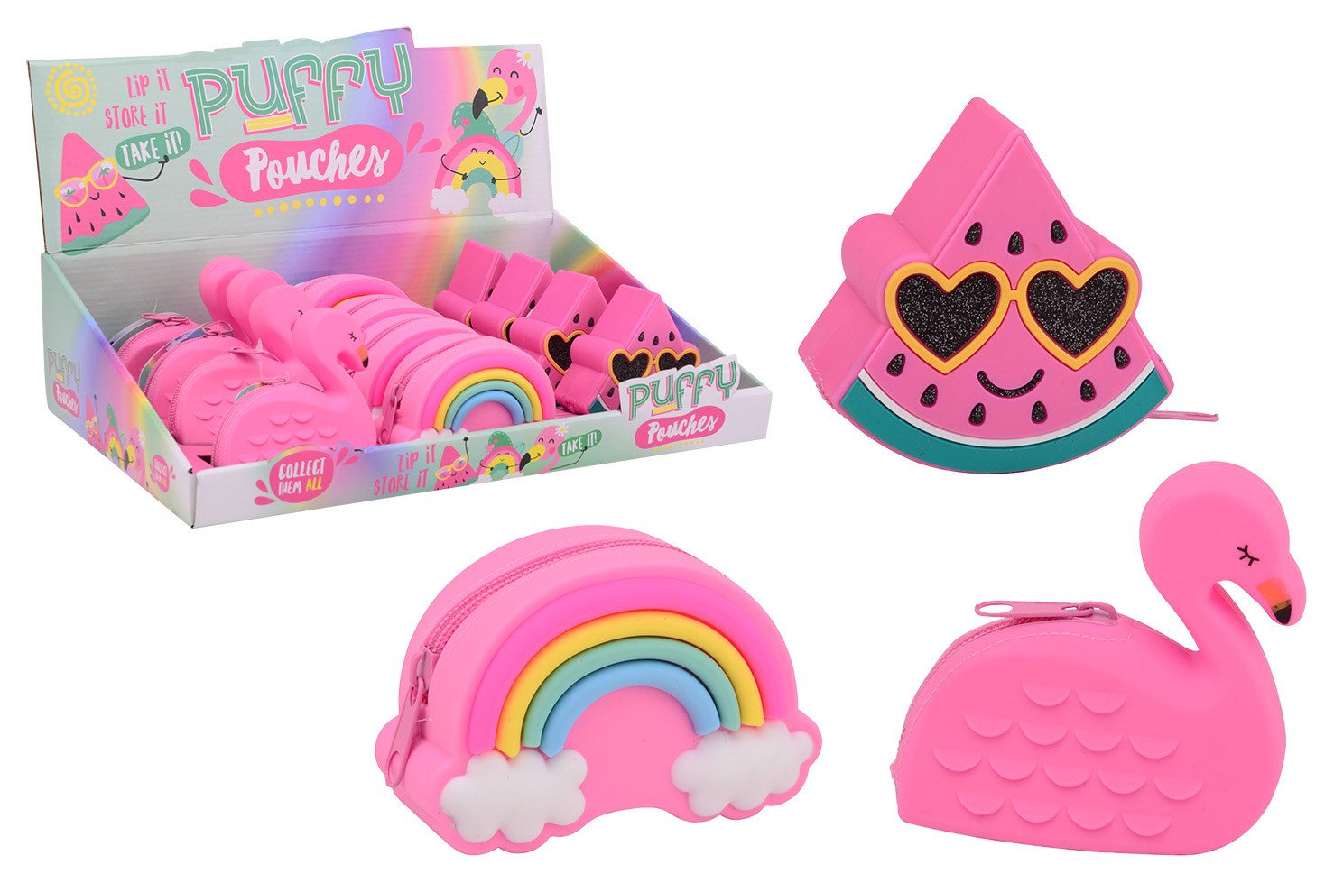 Cute wallet in display, 3 assorted