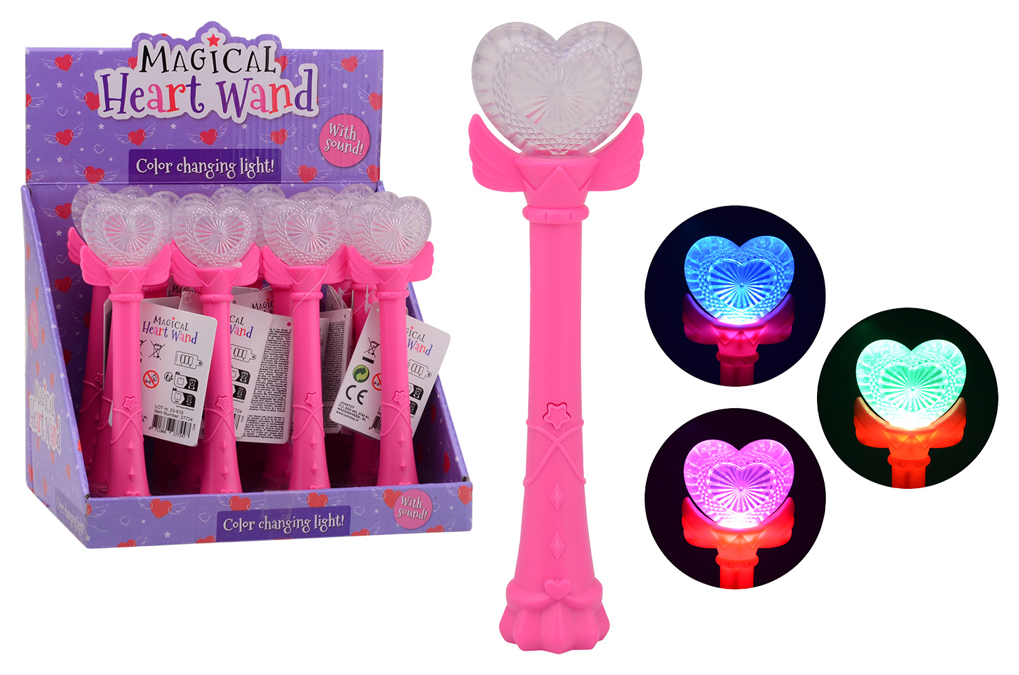 Magic wand with light and sound in display